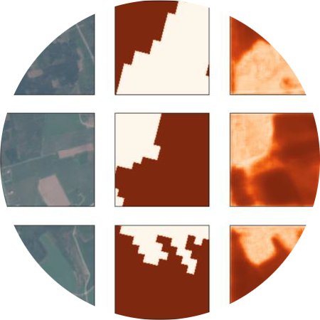 Results of subimage segmentation using a self-supervised feature extractor for agriculture